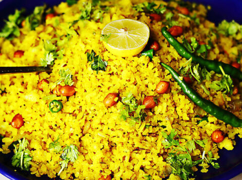 poha in breakfast at pawna lake camping