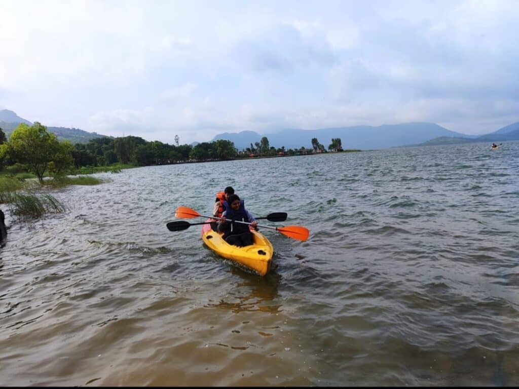 kayaking at Pawna lake camping
