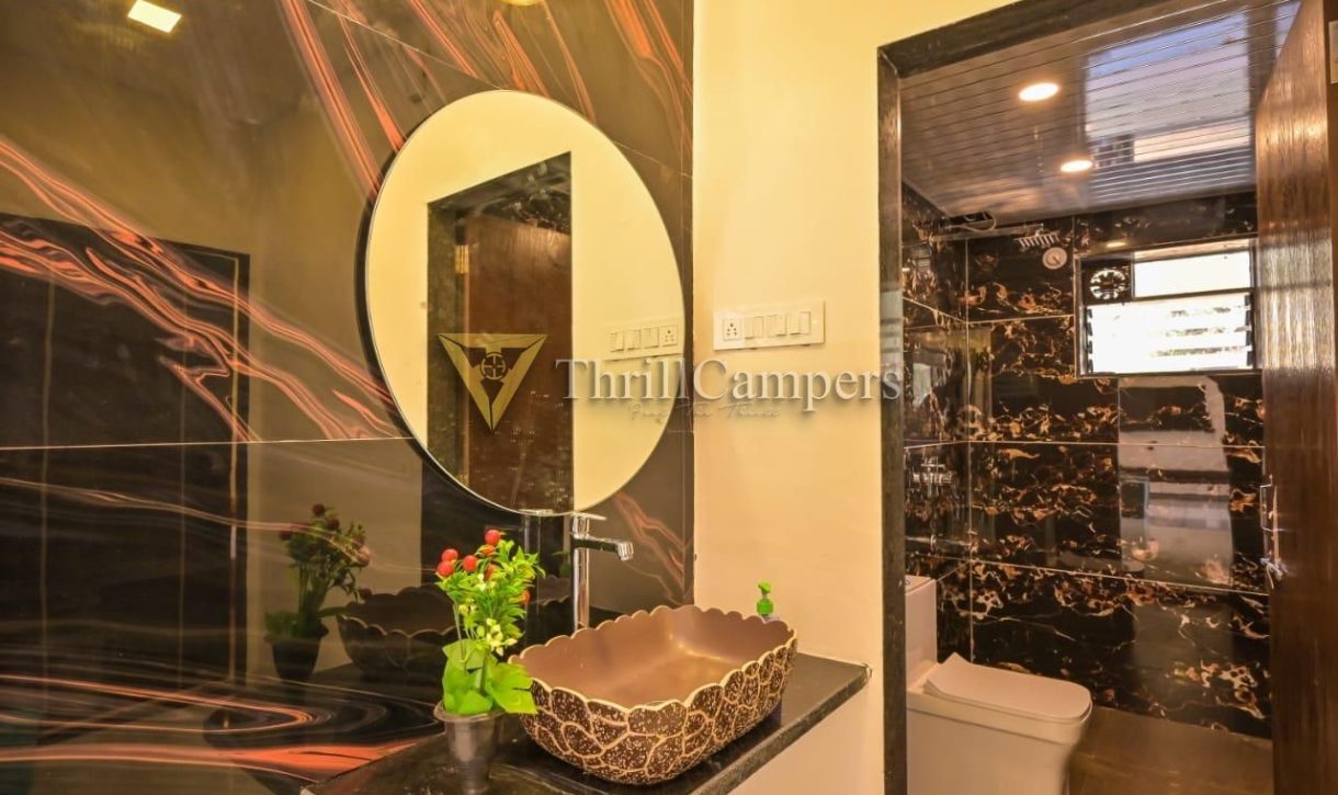 mirror in washroom photo