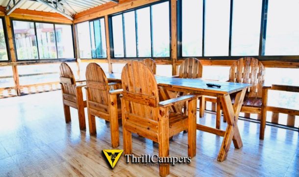 wooden villa dinning area