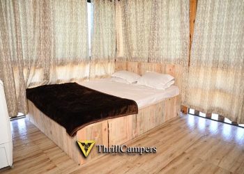 wooden villa bedroom
