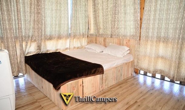 wooden villa bedroom